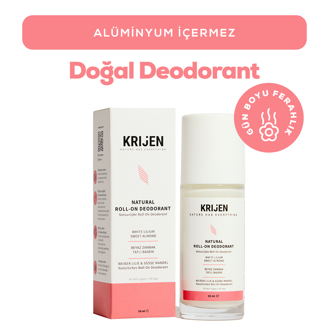 Beyaz Zambak & Tatlı Badem Roll-On Deodorant | Alüminyum İçermez + %100 Bitkisel