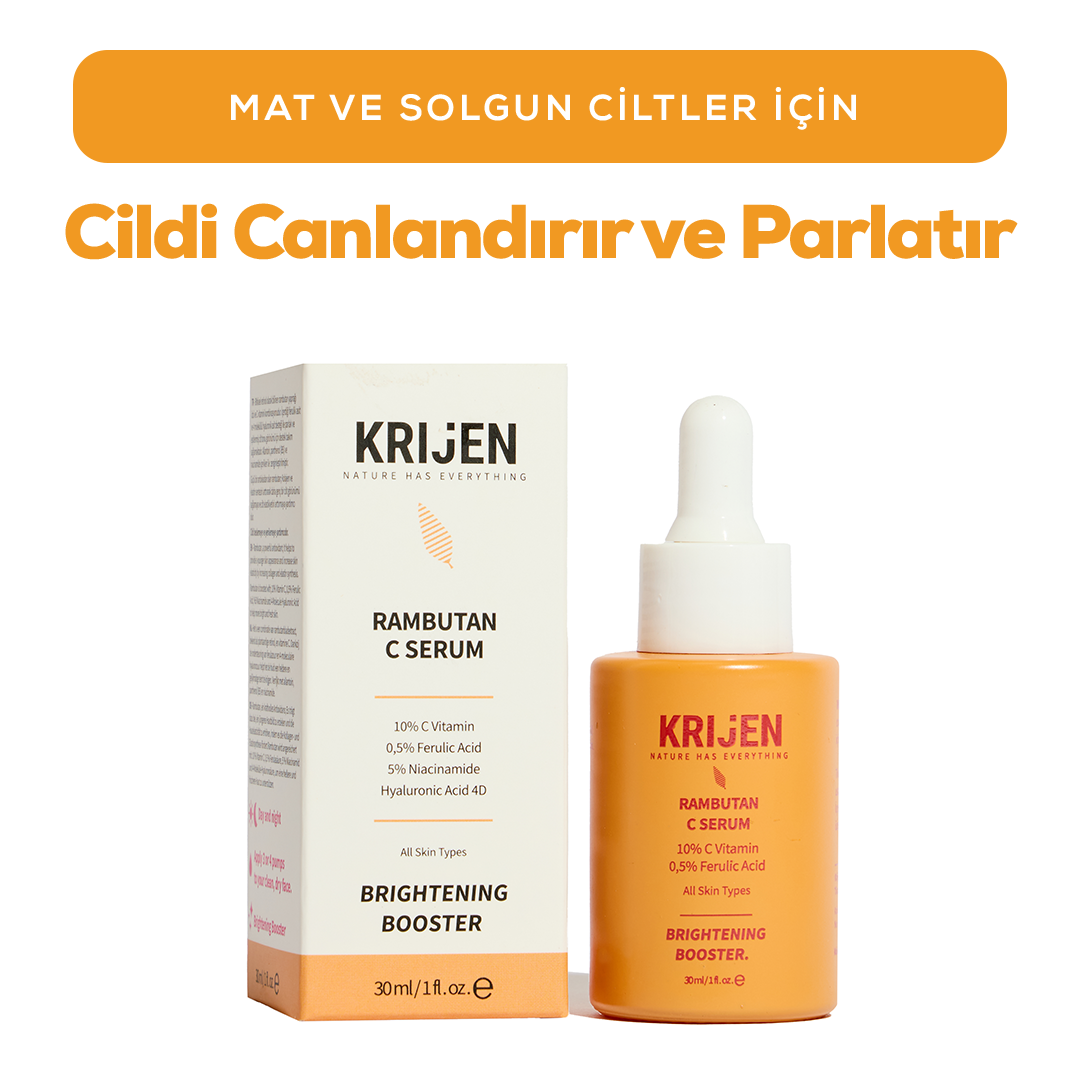 Rambutan C Vitamin & Ferulik Asit Canlandırıcı Serum | Bitkisel Retinol + Hyaluronik Asit