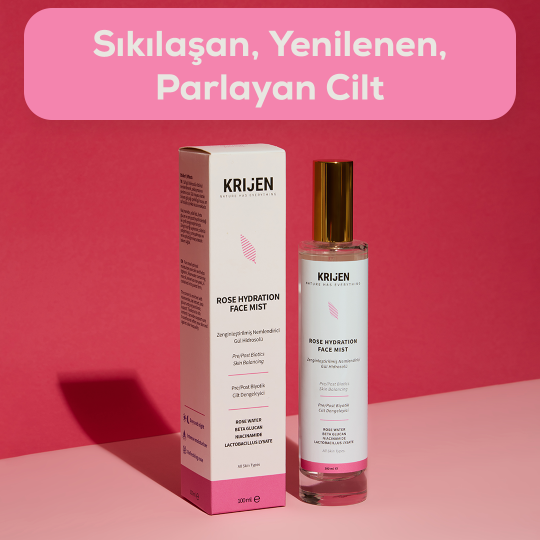 Zenginleştirilmiş Nemlendirici Gül Hidrosolü - Niacinamide & Gül Mayası