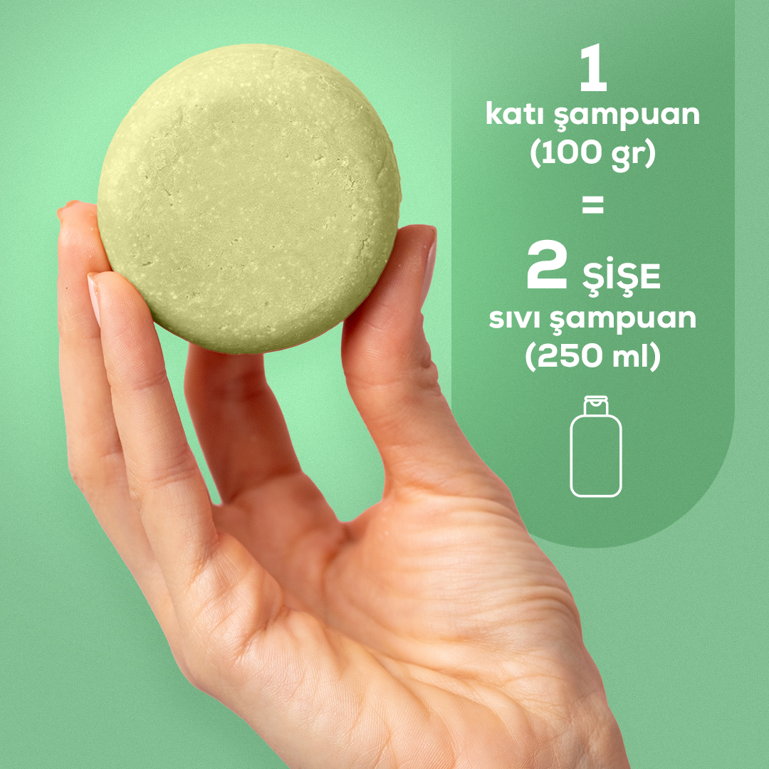 Shea Butter & Defne Katı Şampuan 100 Gr| Panthenol + Doğal Yağlar