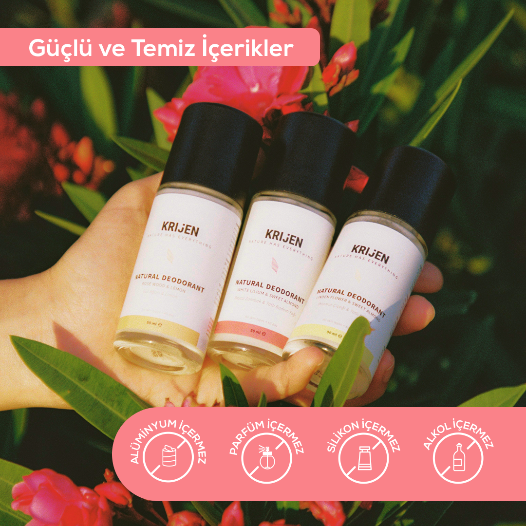 Beyaz Zambak & Tatlı Badem Roll-On Deodorant | Alüminyum İçermez + %100 Bitkisel