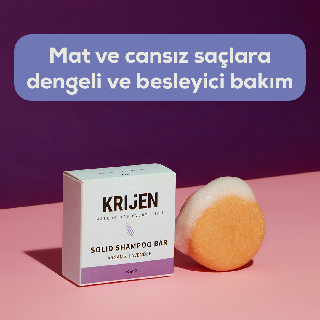 Argan & Lavanta Katı Şampuan 50 Gr - Deneme Boy