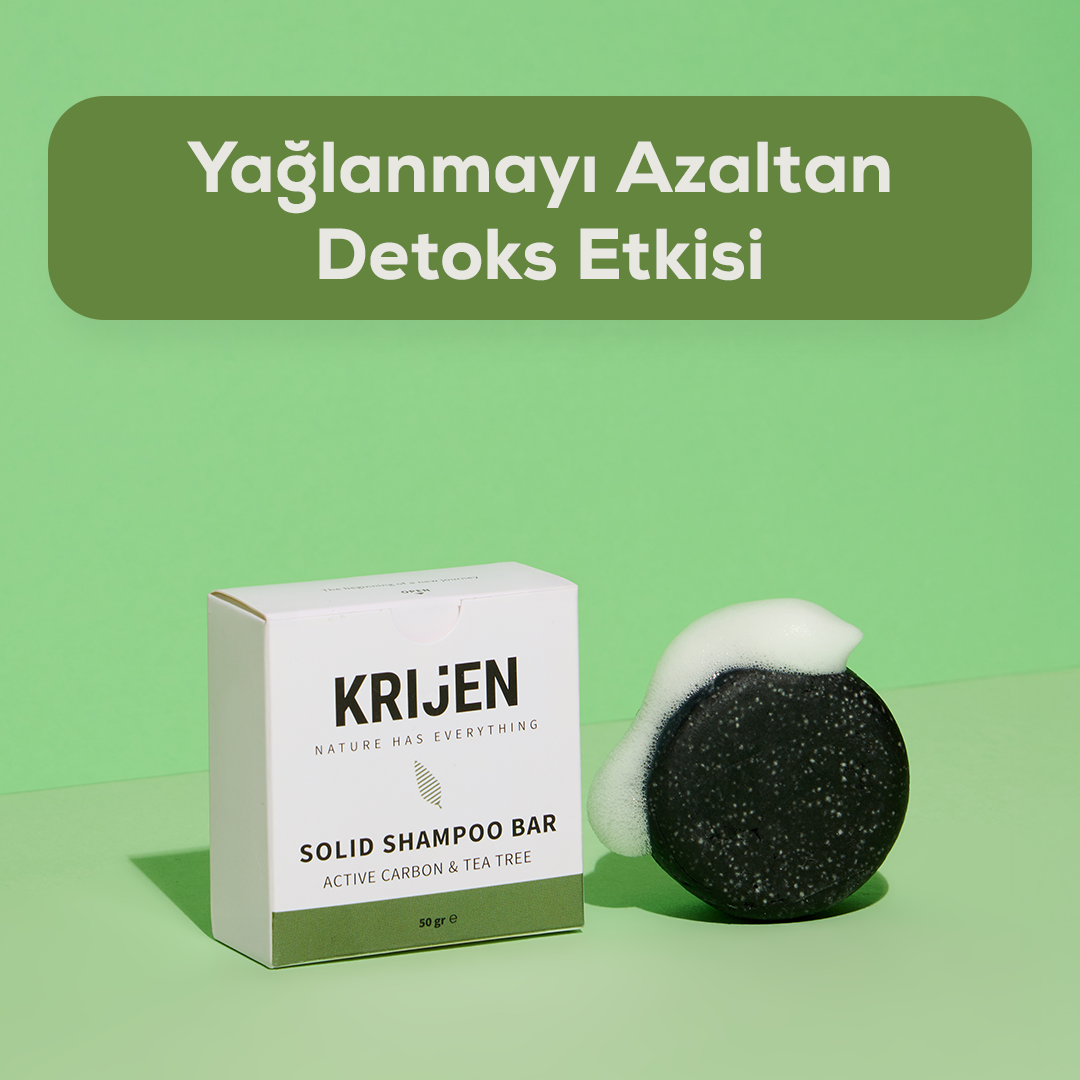 Aktif Karbon & Çay Ağacı Katı Şampuanı 50 Gr - Deneme Boy