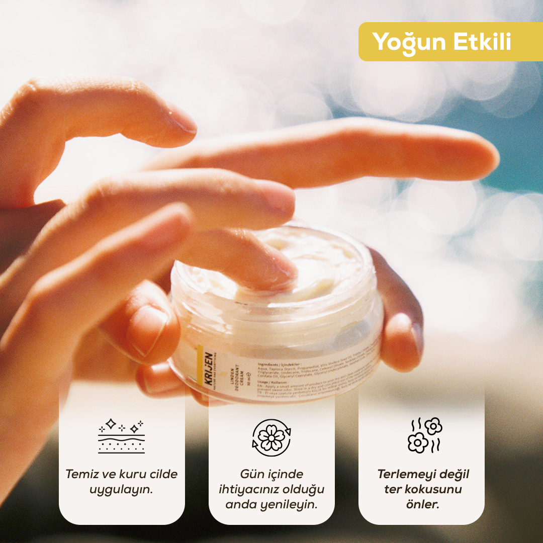 Ihlamur Çiçeği & Üzüm Çekirdeği Krem Deodorant | Alüminyum İçermez + %100 Bitkisel