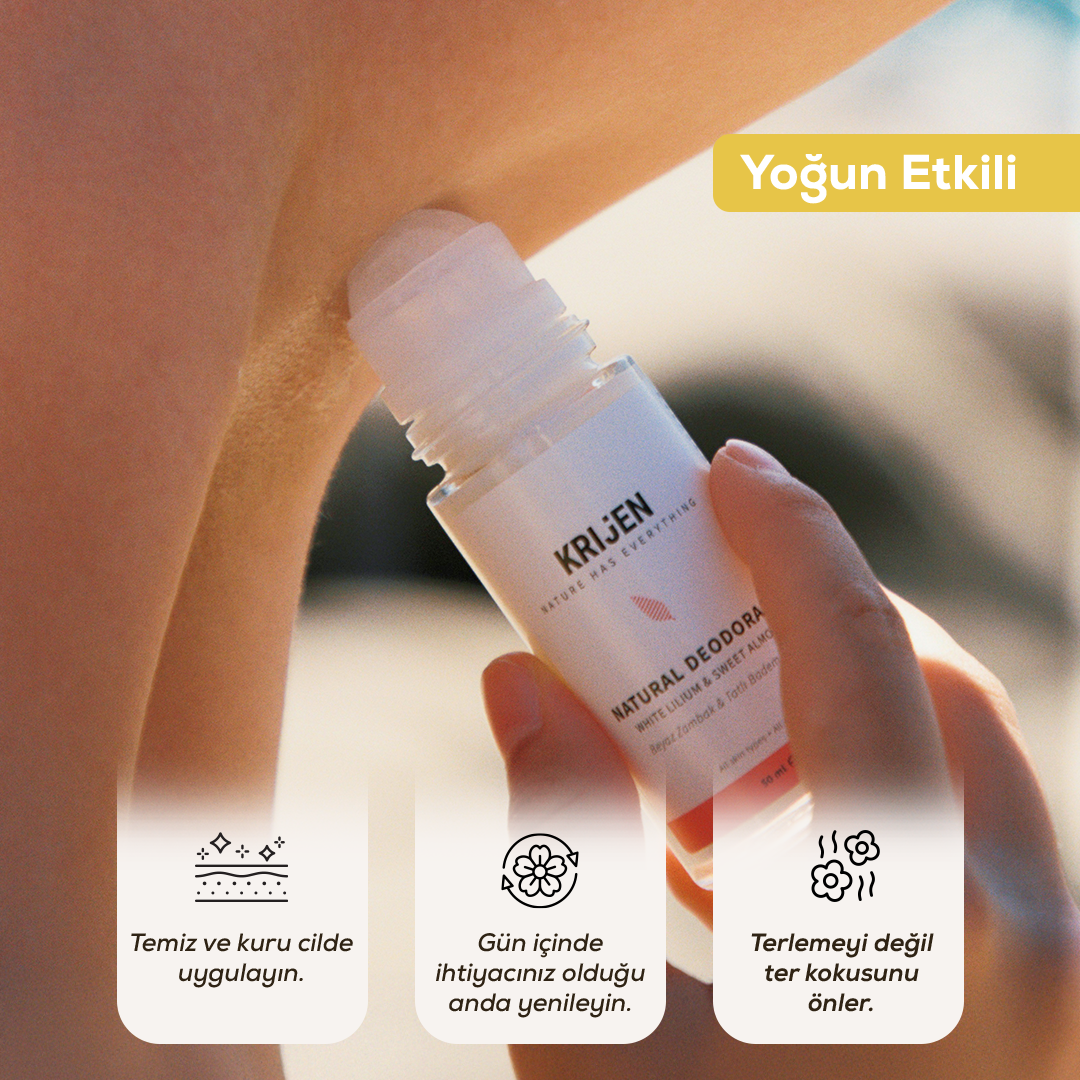 Ihlamur Çiçeği & Tatlı Badem Roll-On Deodorant | Alüminyum İçermez + %100 Bitkisel