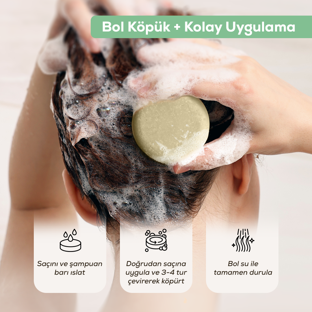 Shea Butter & Defne Katı Şampuan 100 Gr| Panthenol + Doğal Yağlar
