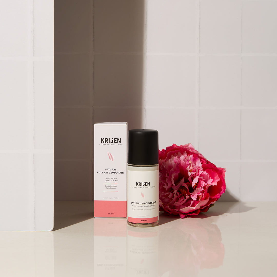 Beyaz Zambak & Tatlı Badem Roll-On Deodorant | Aluminyum İçermez + Mineral + Doğal Yağlar