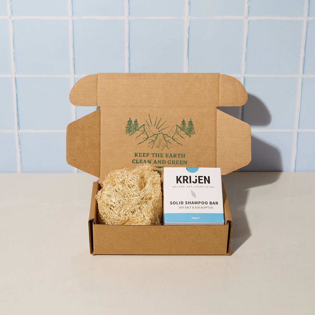 Krijen Katı Şampuan 100 GR + Kabak Lifi Set