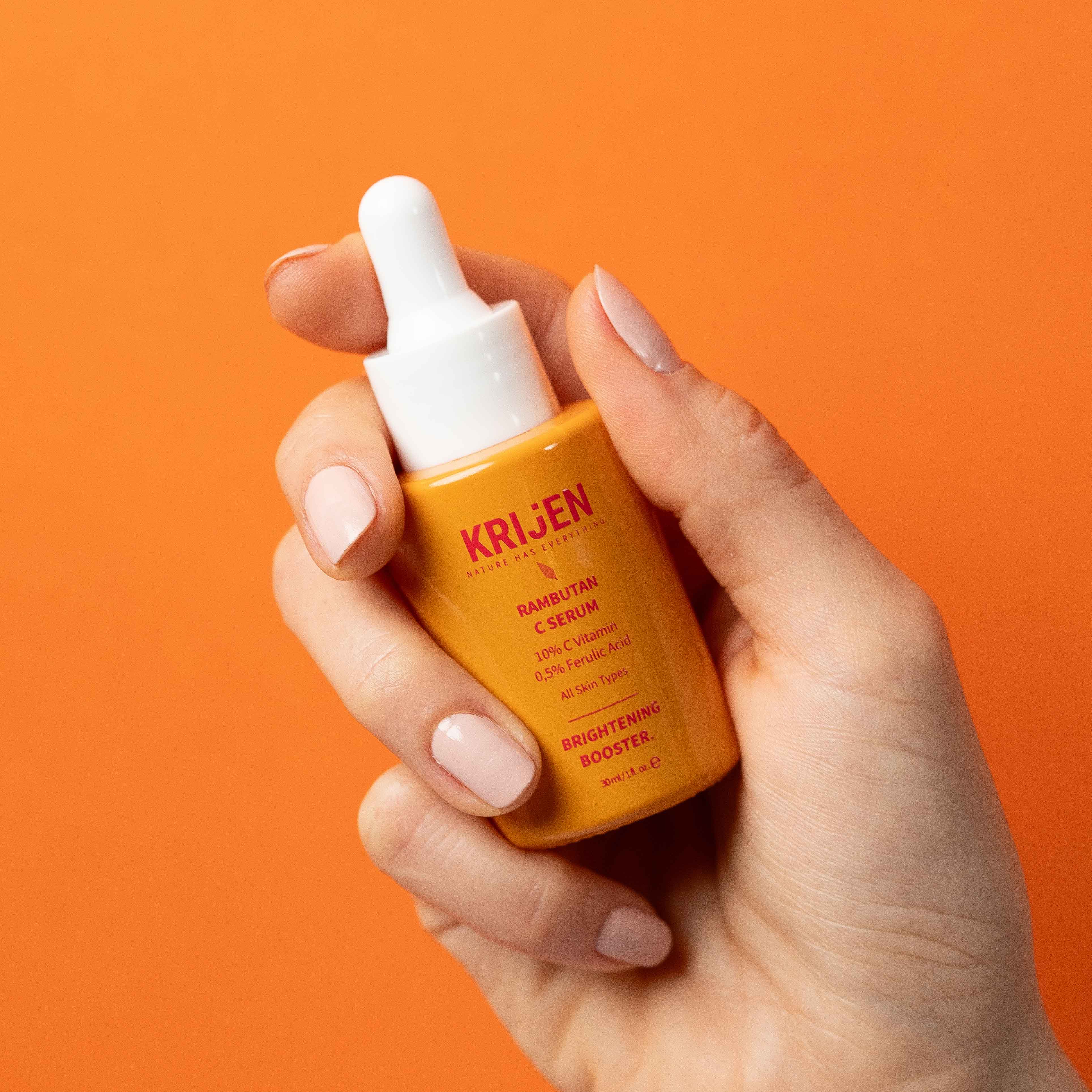 Rambutan C Vitamin & Ferulik Asit Canlandırıcı Serum | Bitkisel Retinol + Hyaluronik Asit