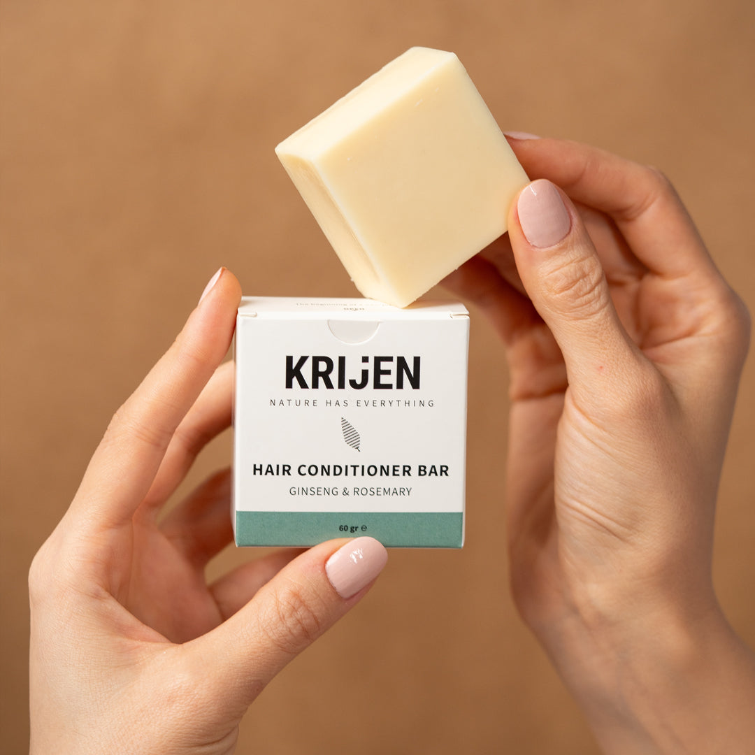 Ginseng & Biberiye Katı Saç Kremi | Squalane + E Vitamini + Panthenol