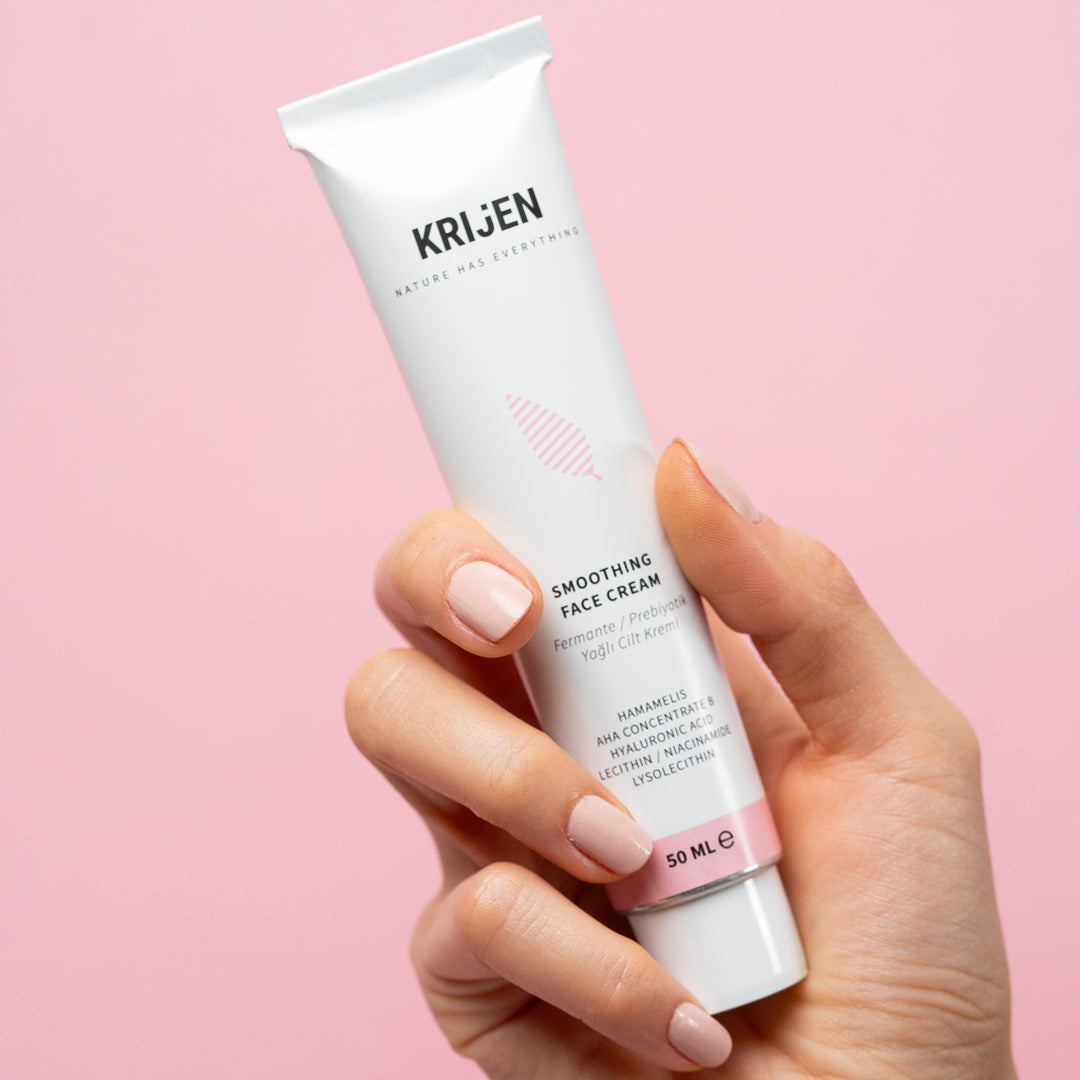 AHA + Lecithin | Fermente / Prebiyotik Yağlı Cilt Yüz Kremi | Niacinamide + Hamamelis Özü + Hyaluronik Asit