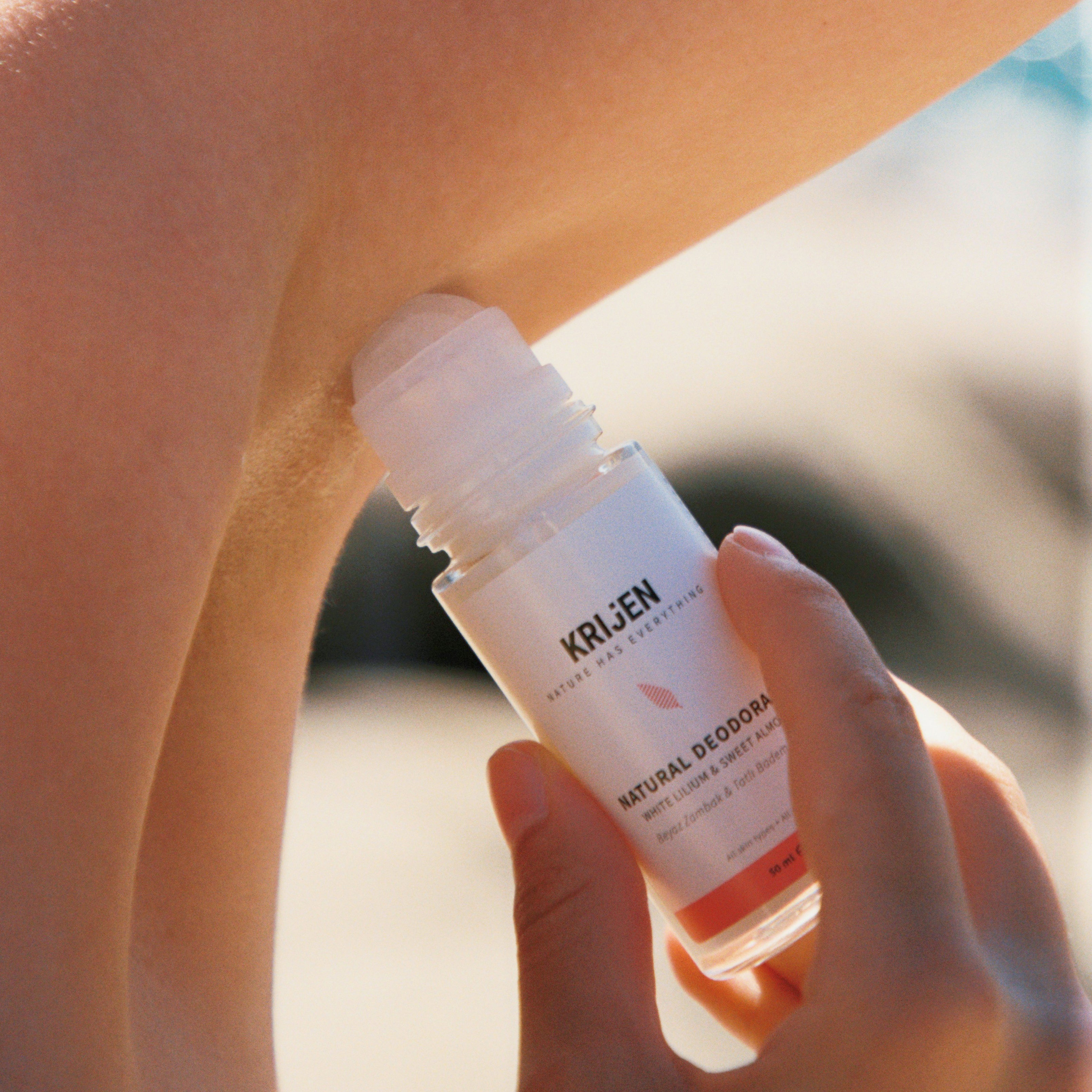 Beyaz Zambak & Tatlı Badem Roll-On Deodorant | Aluminyum İçermez + Mineral + Doğal Yağlar