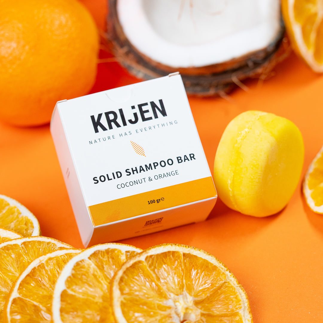 Hindistan Cevizi & Portakal Kabuğu Katı Şampuan | Bitkisel Keratin + E Vitamini + Panthenol + Doğal Yağlar