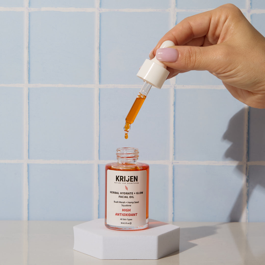 Buah Merah + Squalane Nemlendirici Yüz Bakım Yağı | Kenevir Tohumu Yağı + Akgünlük Yağı + Bergamot Yağı