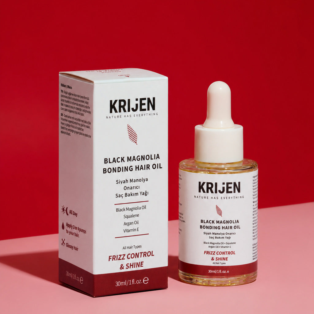 Siyah Manolya Besleyici Saç Bakım Yağı | Anti-Frizz & Parlak Görünüm 30 ml