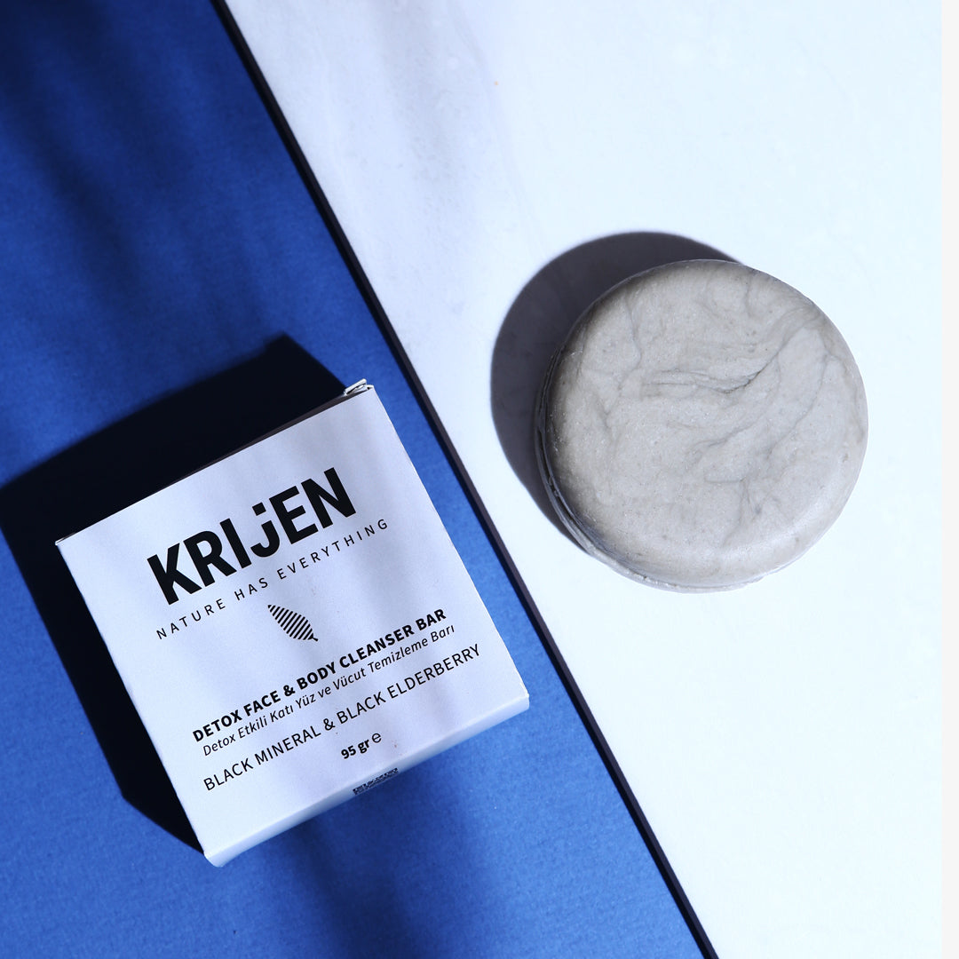 Detox Etkili Siyah Mineral & Kara Mürver Yüz ve Vücut Temizleme Barı | Karamürver Özü + Kaolin Kili + Doğal Yağlar