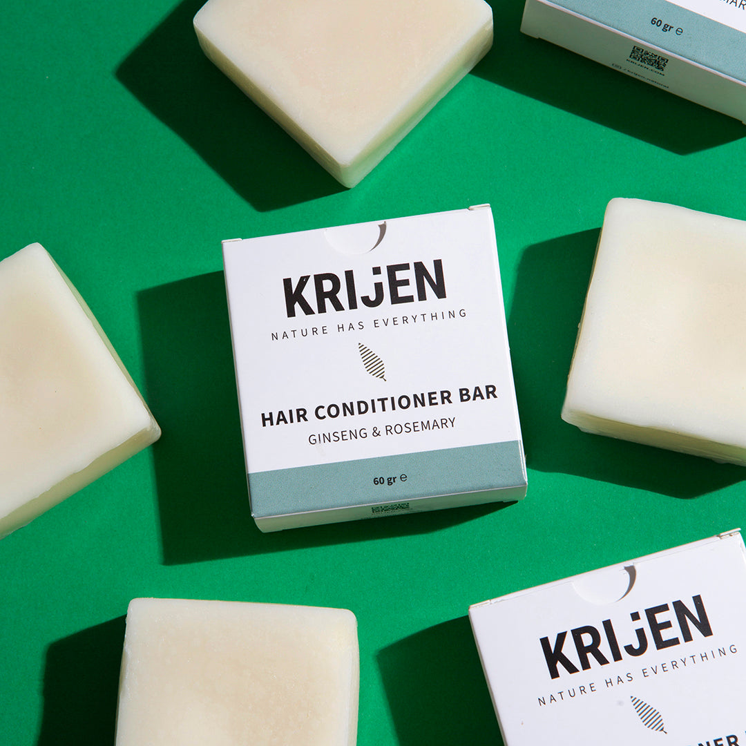 Ginseng & Biberiye Katı Saç Kremi | Squalane + E Vitamini + Panthenol