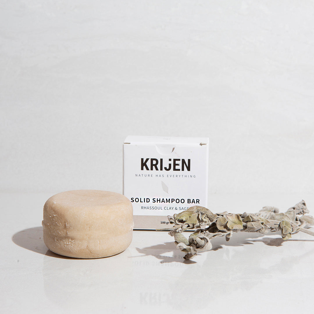 Rhassoul Kili & Adaçayı Katı Şampuan | Bitkisel Keratin + E Vitamini + Panthenol + Doğal Yağlar