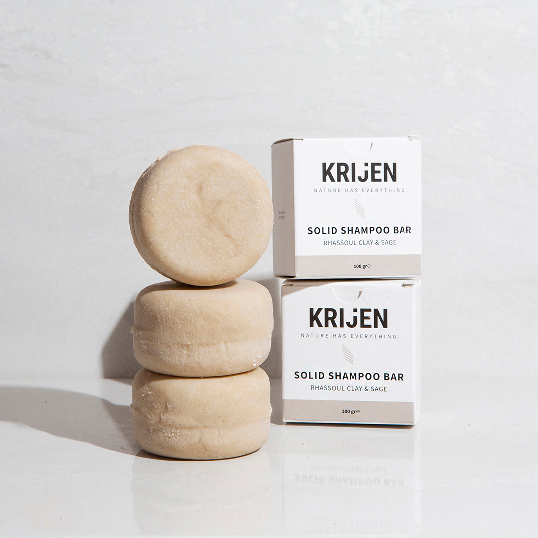 Rhassoul Kili & Adaçayı Katı Şampuan | Bitkisel Keratin + E Vitamini + Panthenol + Doğal Yağlar
