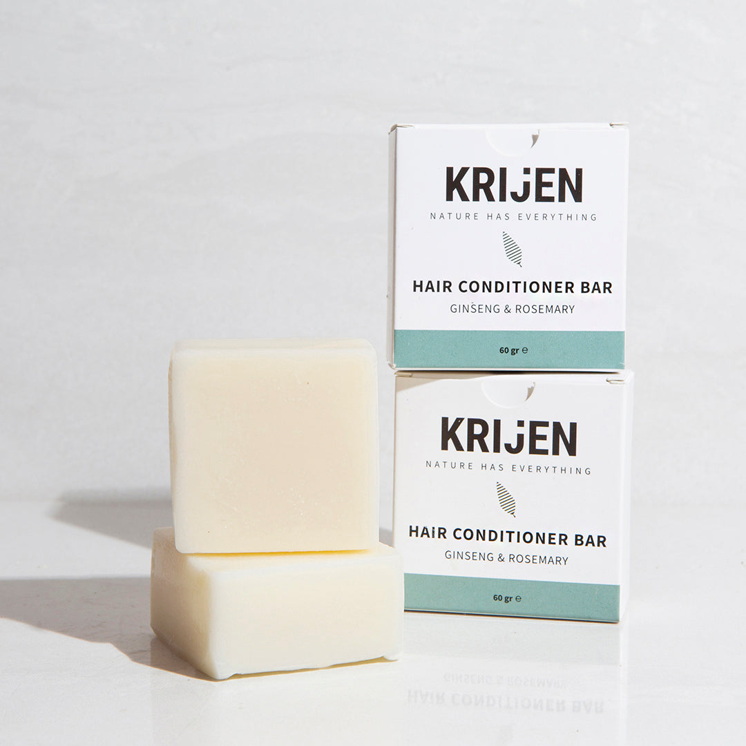 Ginseng & Biberiye Katı Saç Kremi | Squalane + E Vitamini + Panthenol