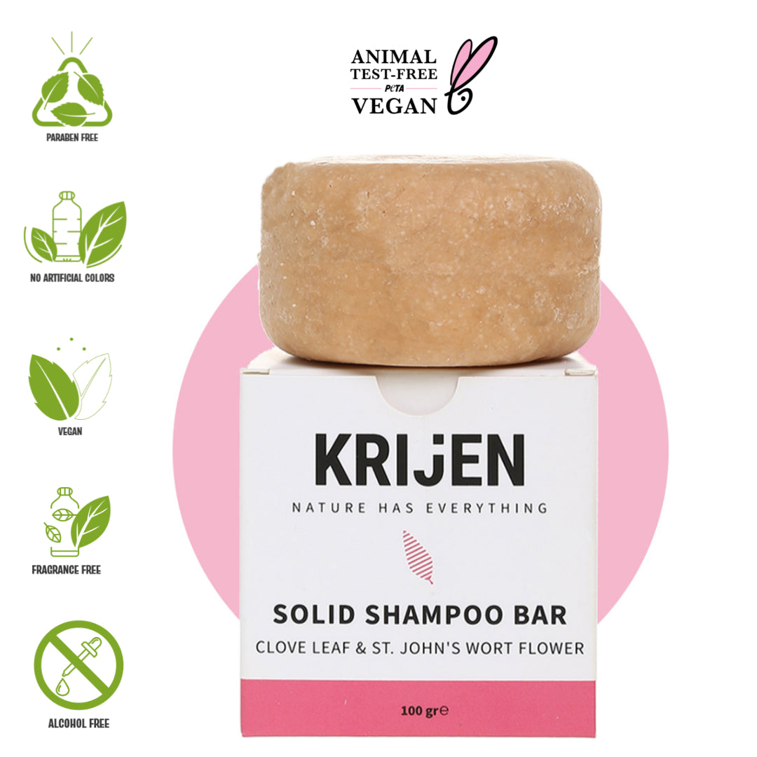 Karanfil & Kantaron Katı Şampuan | Bitkisel Keratin + E Vitamini + Panthenol + Doğal Yağlar
