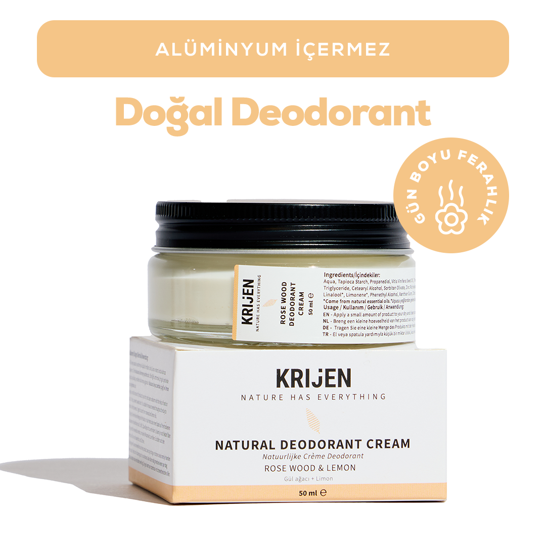 Gül Ağacı & Limon Krem Deodorant | Alüminyum İçermez + %100 Bitkisel