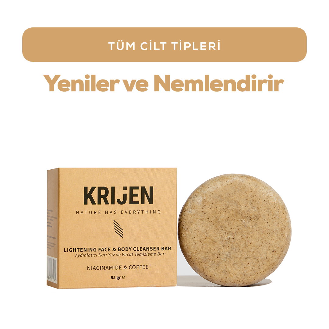 Aydınlatıcı Etkili Niacinamide & Kahve Yüz ve Vücut Temizleme Barı | Türk Kahvesi + Vanilya Yağı