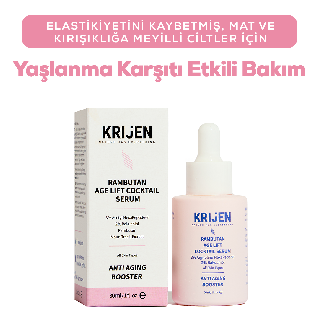 Rambutan Age Lift Yaşlanma Karşıtı Cocktail Serum | Bitkisel Retinol + Acetyl Hexapeptide-8 + Kolajen Destekleyici