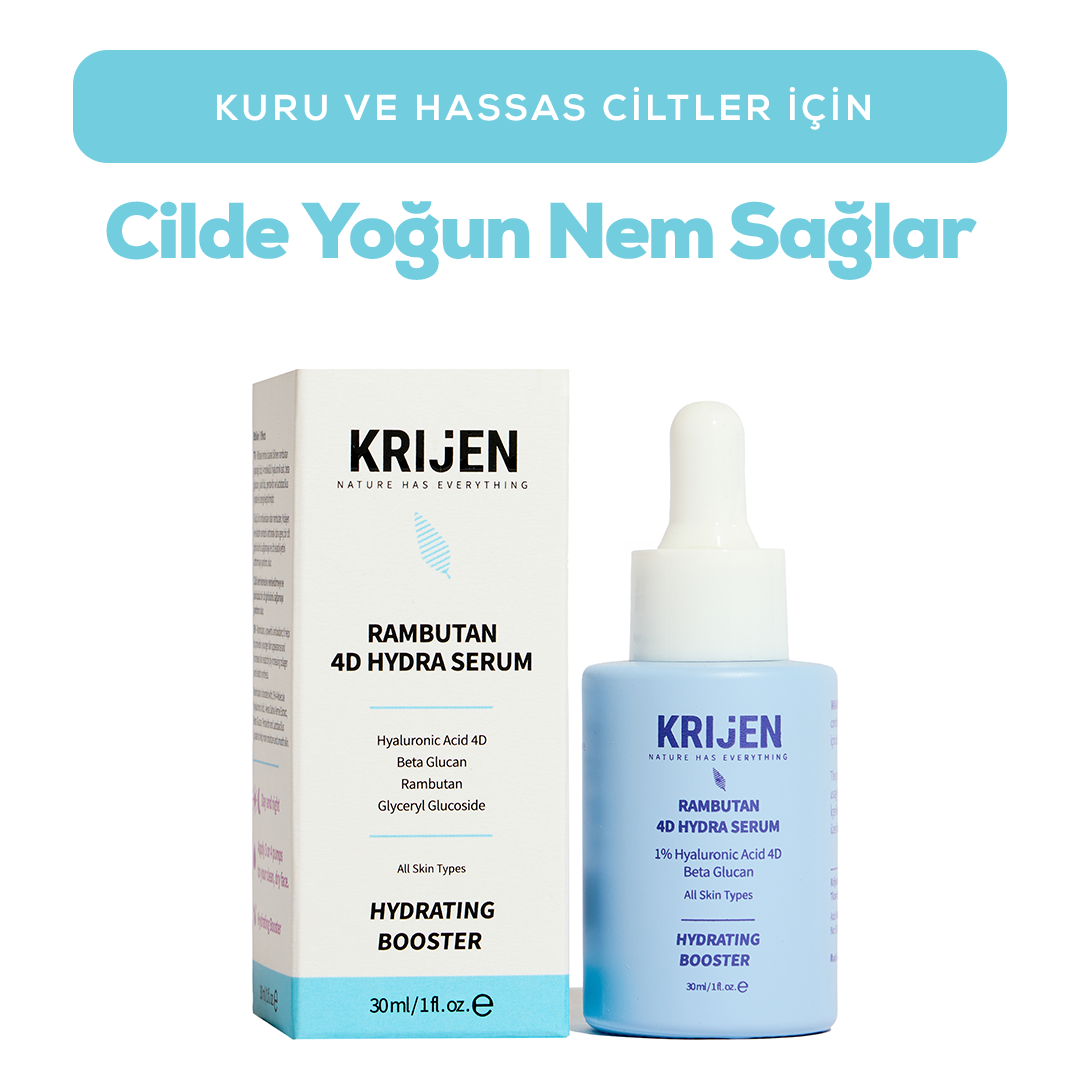 Rambutan 4D Hydra - Hyaluronik Asit Yoğun Nemlendirici Serum | Bitkisel Retinol + Pre/Post Biyotik