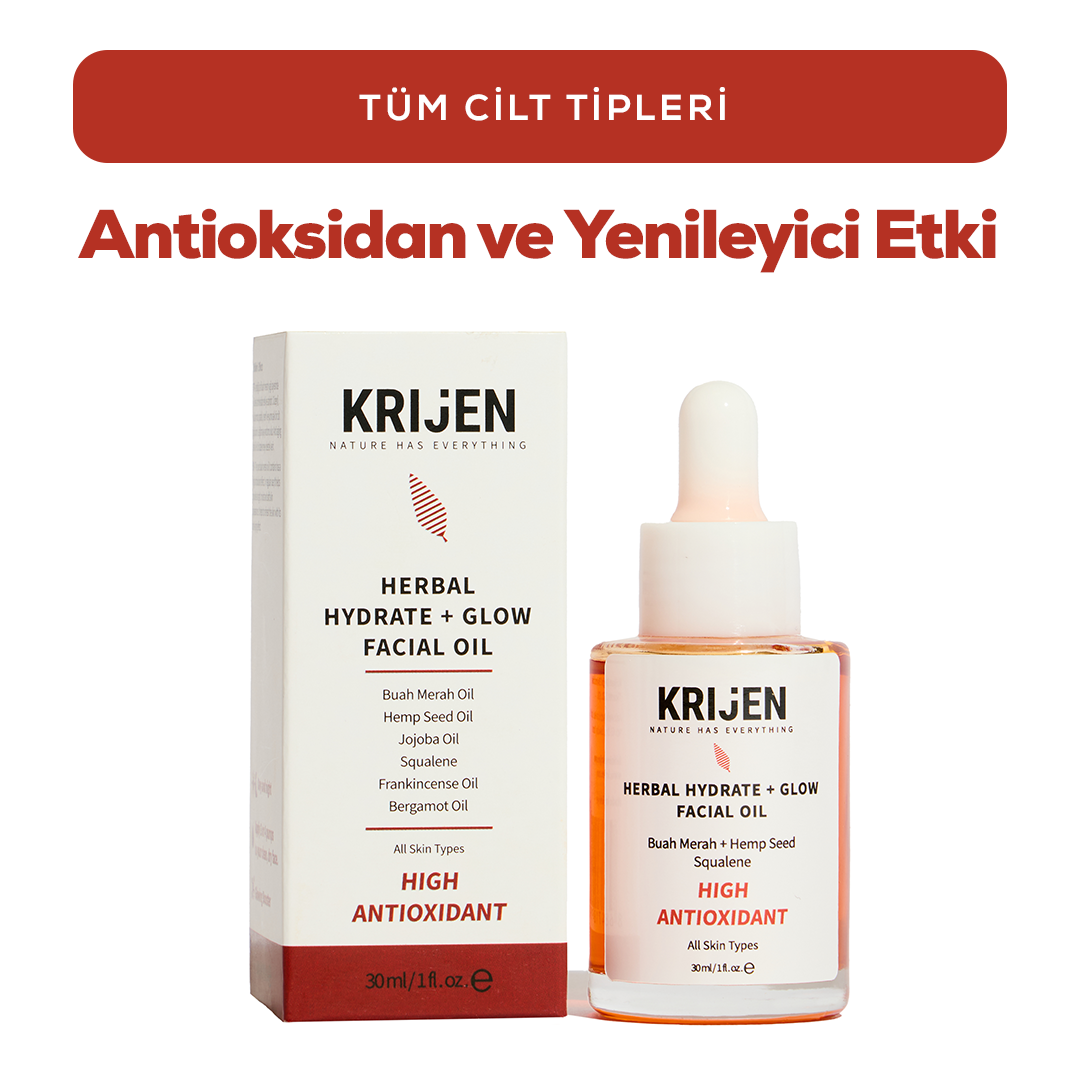 Buah Merah + Squalane Nemlendirici Yüz Bakım Yağı | Kenevir Tohumu + Akgünlük Yağı