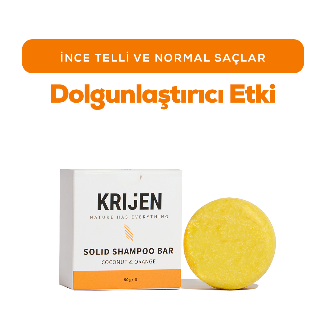 Hindistan Cevizi & Portakal Kabuğu Katı Şampuan 50 Gr - Deneme Boy