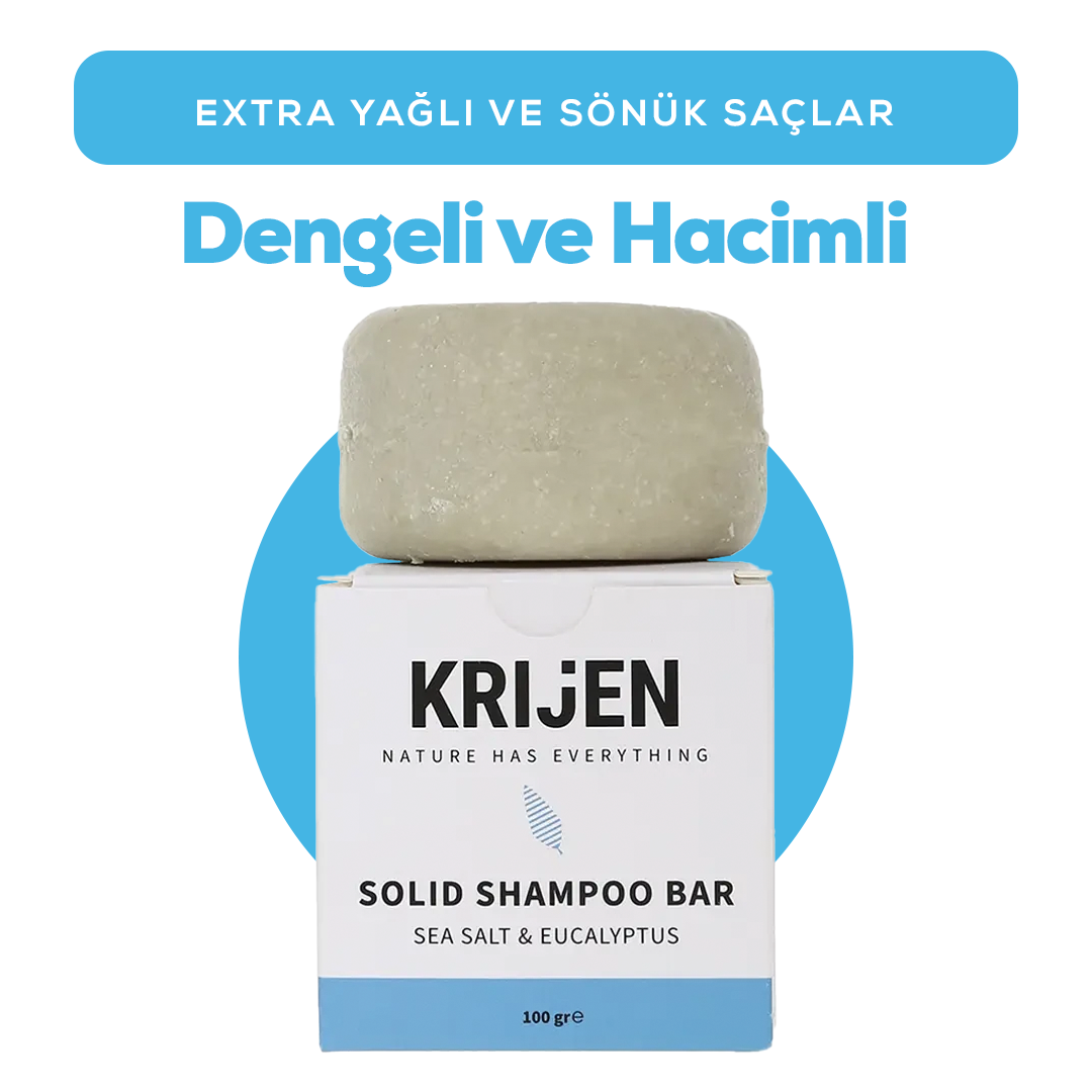 Deniz Tuzu & Okaliptus Katı Şampuan 100 Gr | E Vitamini + Panthenol