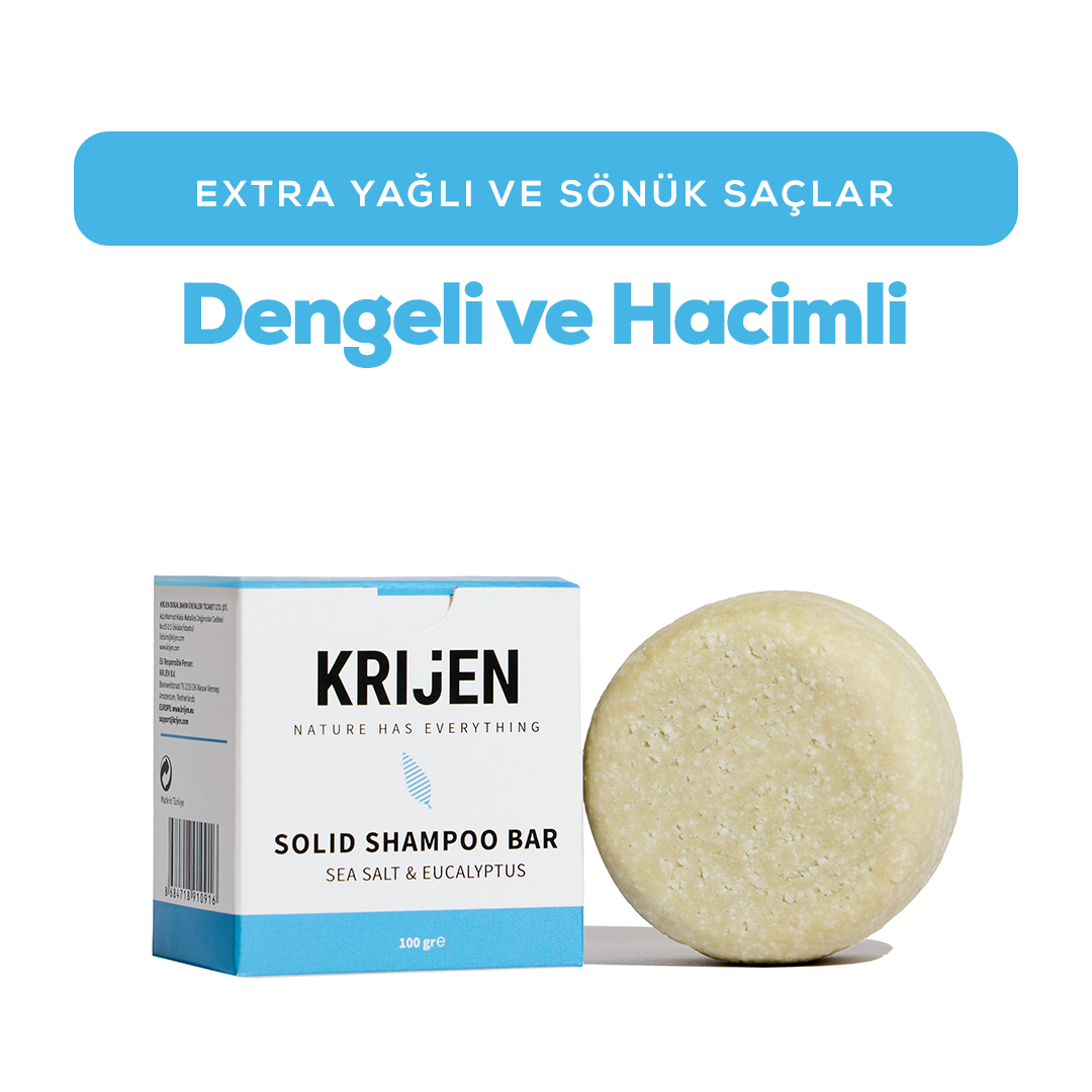 Deniz Tuzu & Okaliptus Katı Şampuan 100 Gr | E Vitamini + Panthenol