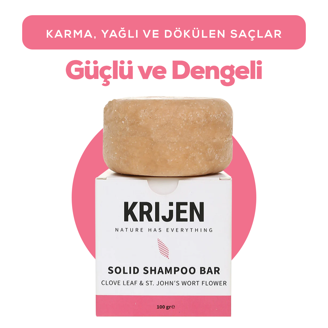 Karanfil & Kantaron Katı Şampuan 100 Gr | Bitkisel Keratin + Panthenol
