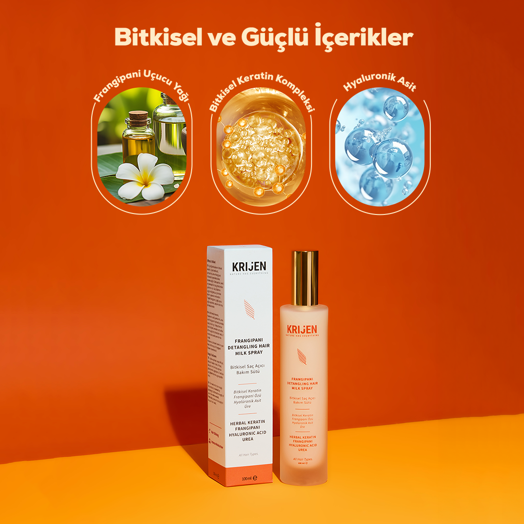 Frangipani Kolay Tarama Sağlayan Bitkisel Keratin Sütü | Hyaluronik Asit + Pentavitin