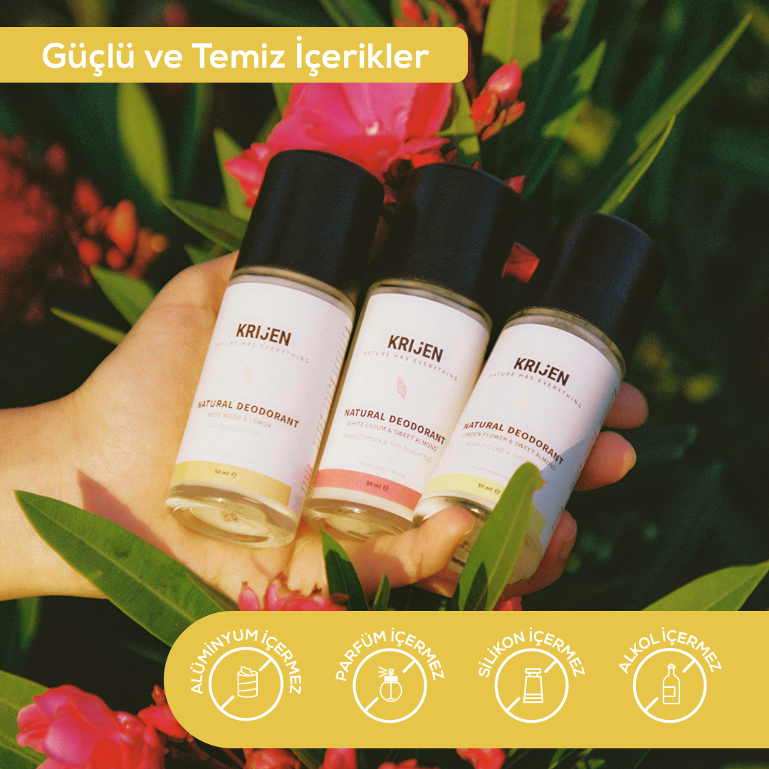 Ihlamur Çiçeği & Tatlı Badem Roll-On Deodorant | Alüminyum İçermez + %100 Bitkisel