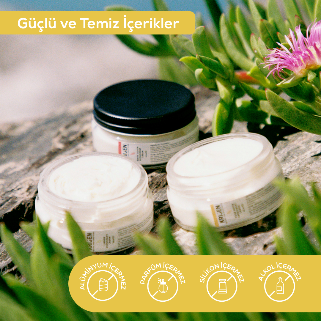 Ihlamur Çiçeği & Üzüm Çekirdeği Krem Deodorant | Alüminyum İçermez + %