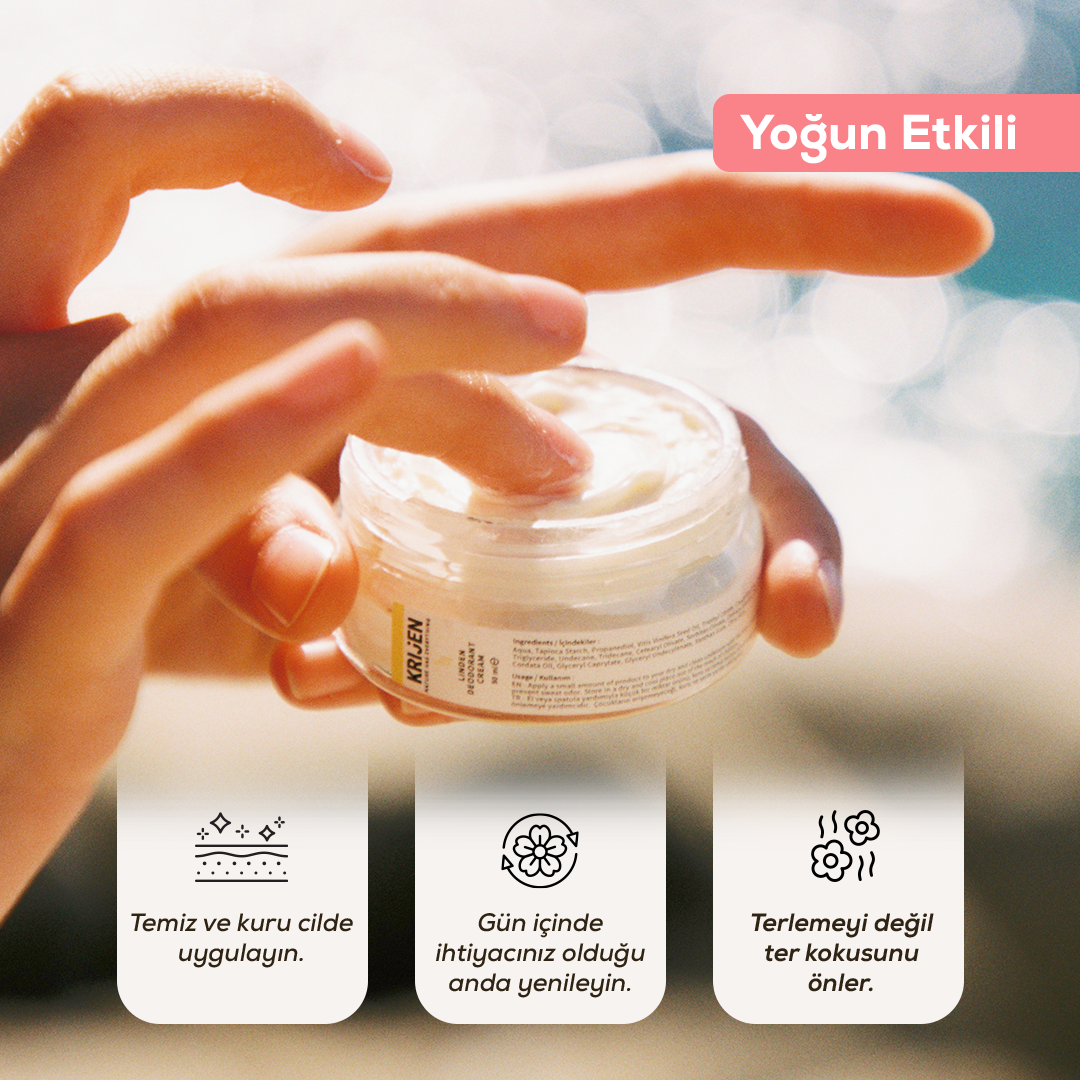 Beyaz Zambak & Üzüm Çekirdeği Krem Deodorant |  Alüminyum İçermez + %100 Bitkisel