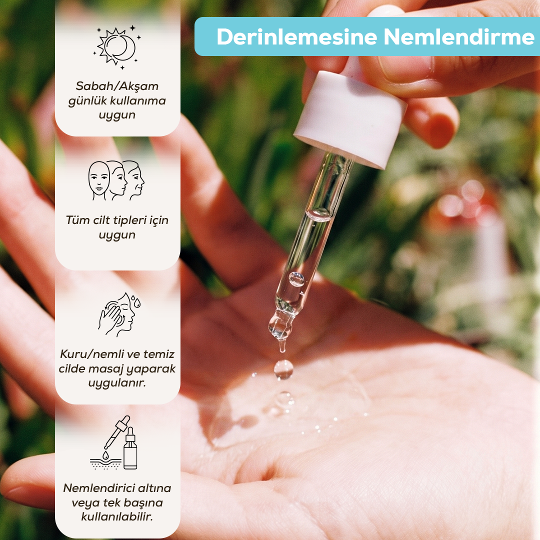 Rambutan 4D Hydra - Hyaluronik Asit Yoğun Nemlendirici Serum | Bitkisel Retinol + Pre/Post Biyotik