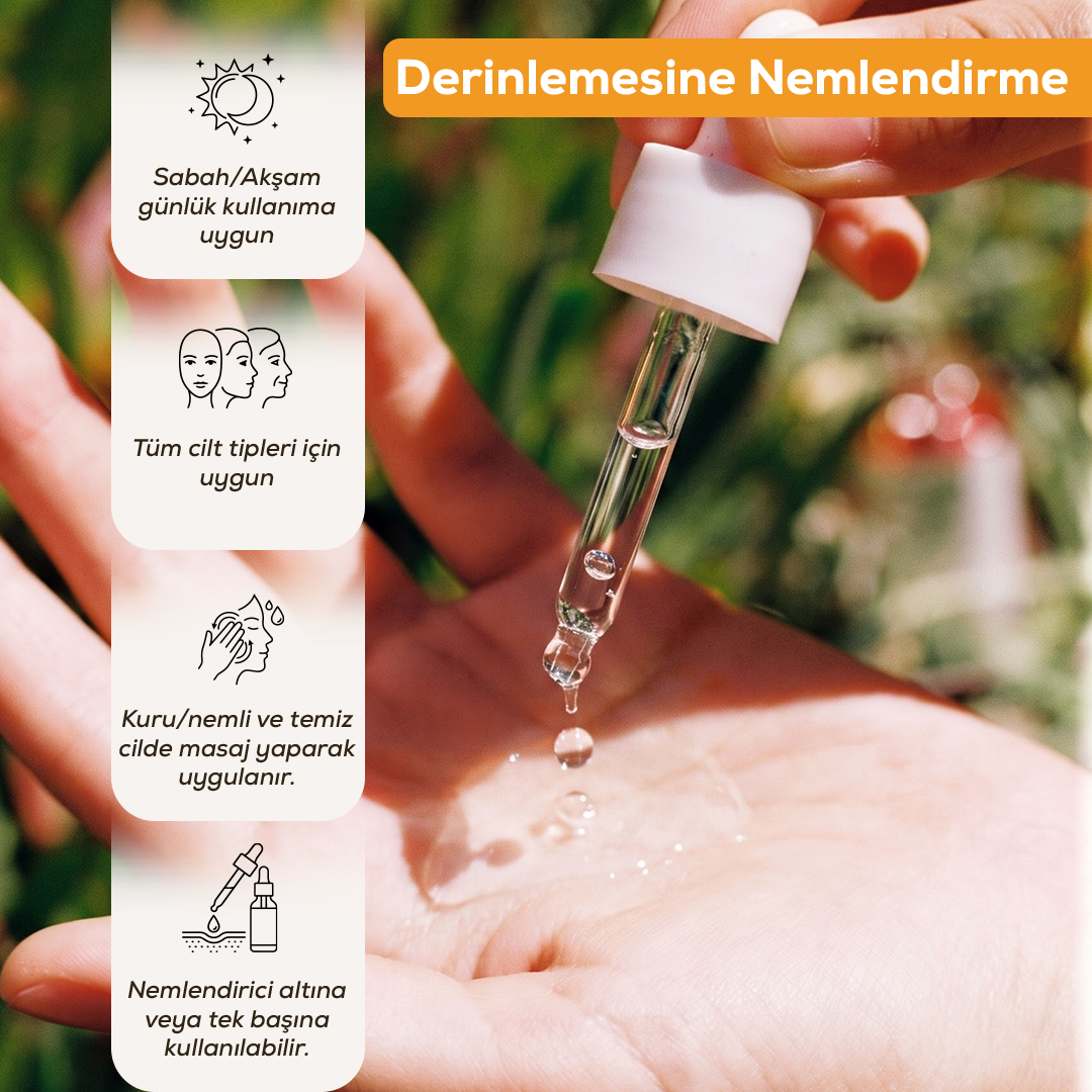 Rambutan C Vitamin & Ferulik Asit Canlandırıcı Serum | Bitkisel Retinol + Hyaluronik Asit