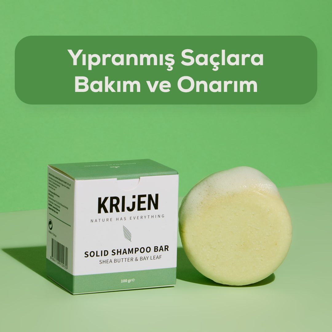 Shea Butter & Defne Katı Şampuan 100 Gr| Panthenol + Doğal Yağlar