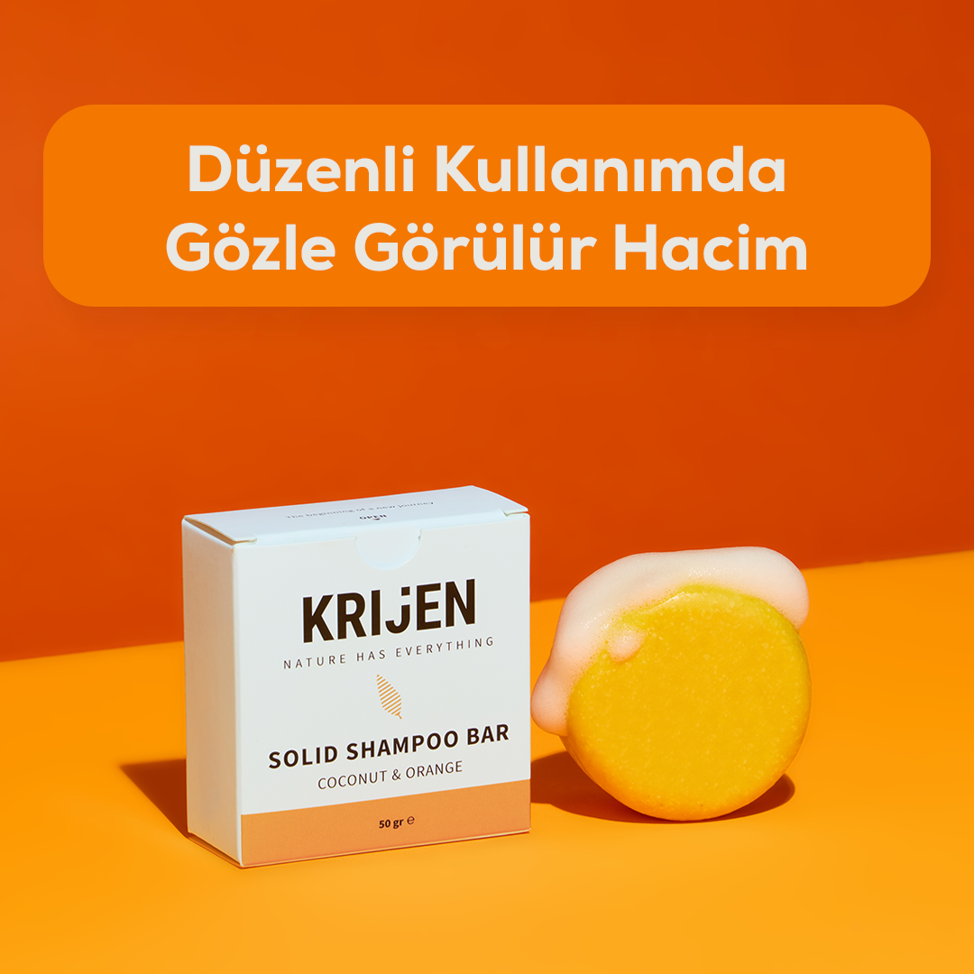 Hindistan Cevizi & Portakal Kabuğu Katı Şampuan 50 Gr - Deneme Boy