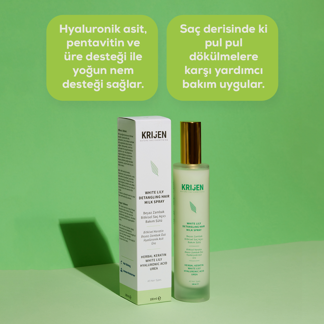 Beyaz Zambak Kolay Tarama Sağlayan Bitkisel Keratin Sütü | Hyaluronik Asit + Pentavitin