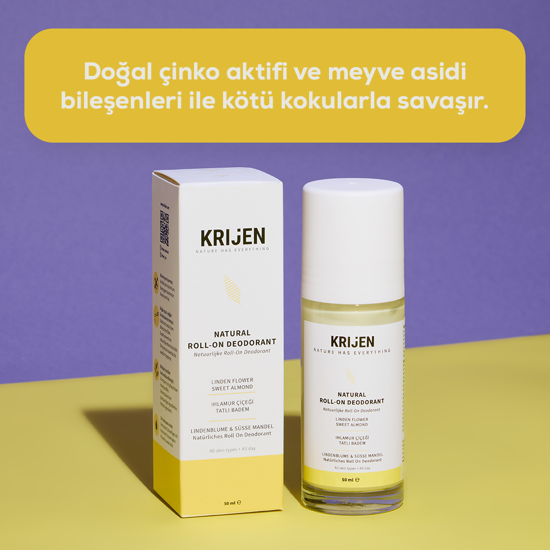 Ihlamur Çiçeği & Tatlı Badem Roll-On Deodorant | Alüminyum İçermez + %100 Bitkisel