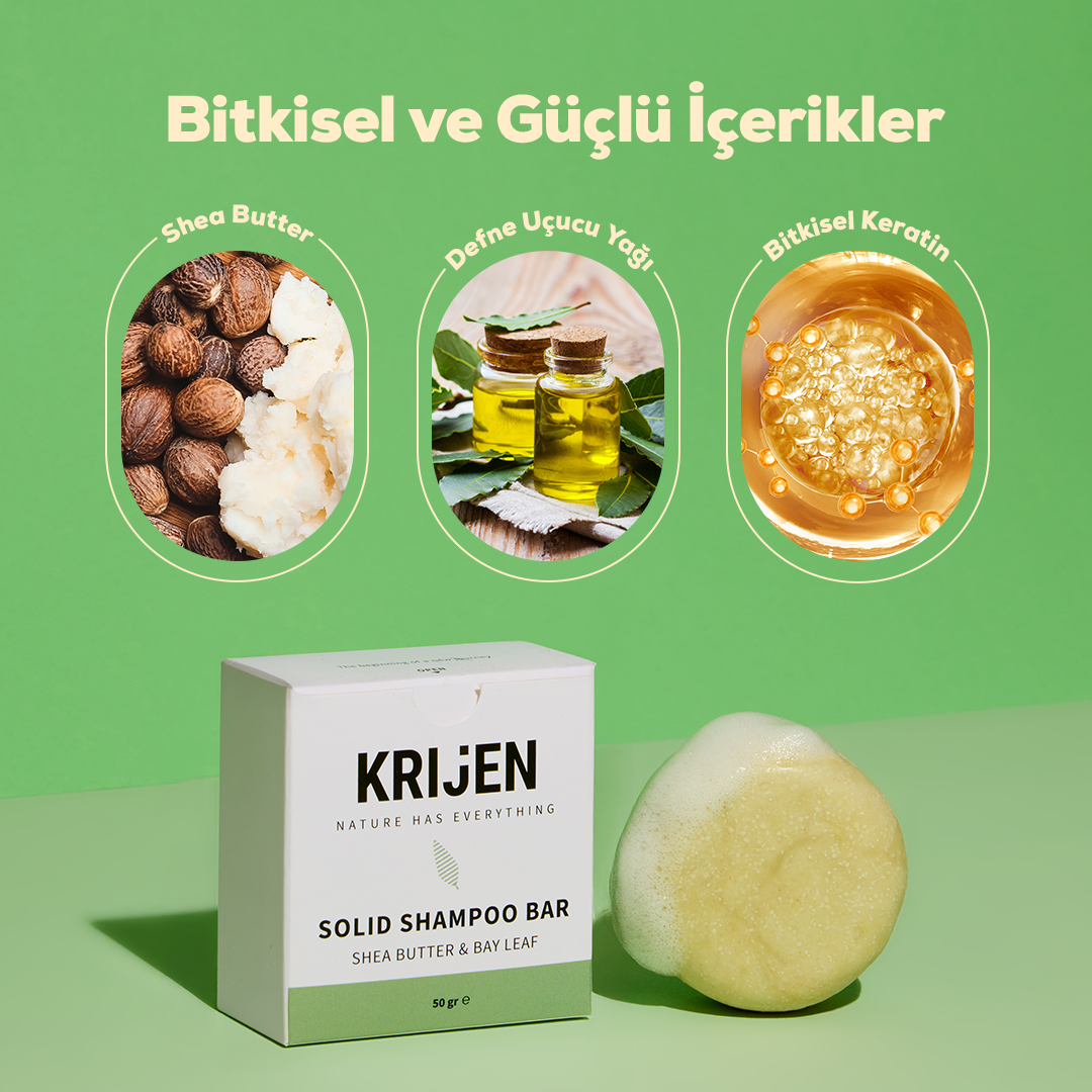 Shea Butter & Defne Katı Şampuan 50 Gr - Deneme Boy