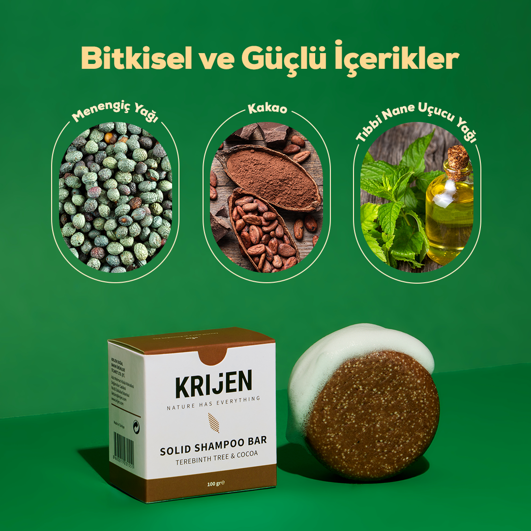 Bıttım & Kakao Katı Şampuan 100 Gr | E Vitamini + Panthenol
