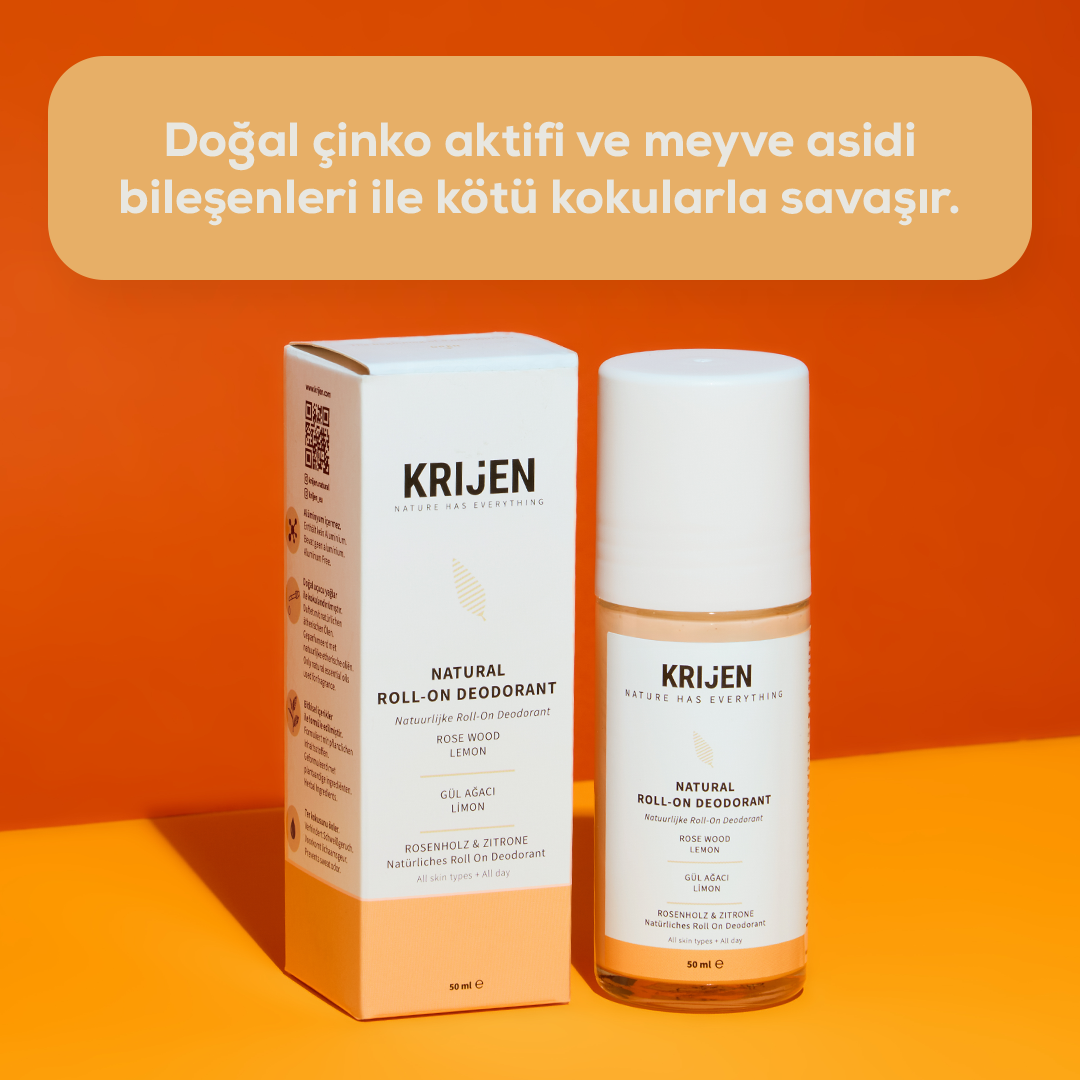 Gül Ağacı & Limon Roll-on Deodorant | Alüminyum İçermez + %100 Bitkisel