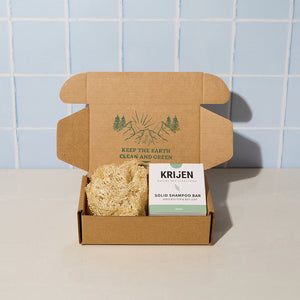 Krijen Katı Şampuan 100 GR + Kabak Lifi  Set