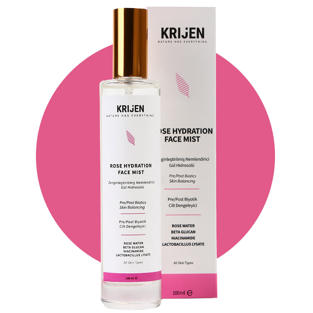 Zenginleştirilmiş Nemlendirici Gül Hidrosolü - Niacinamide & Yulaf Özü Face Mist 100 ML
