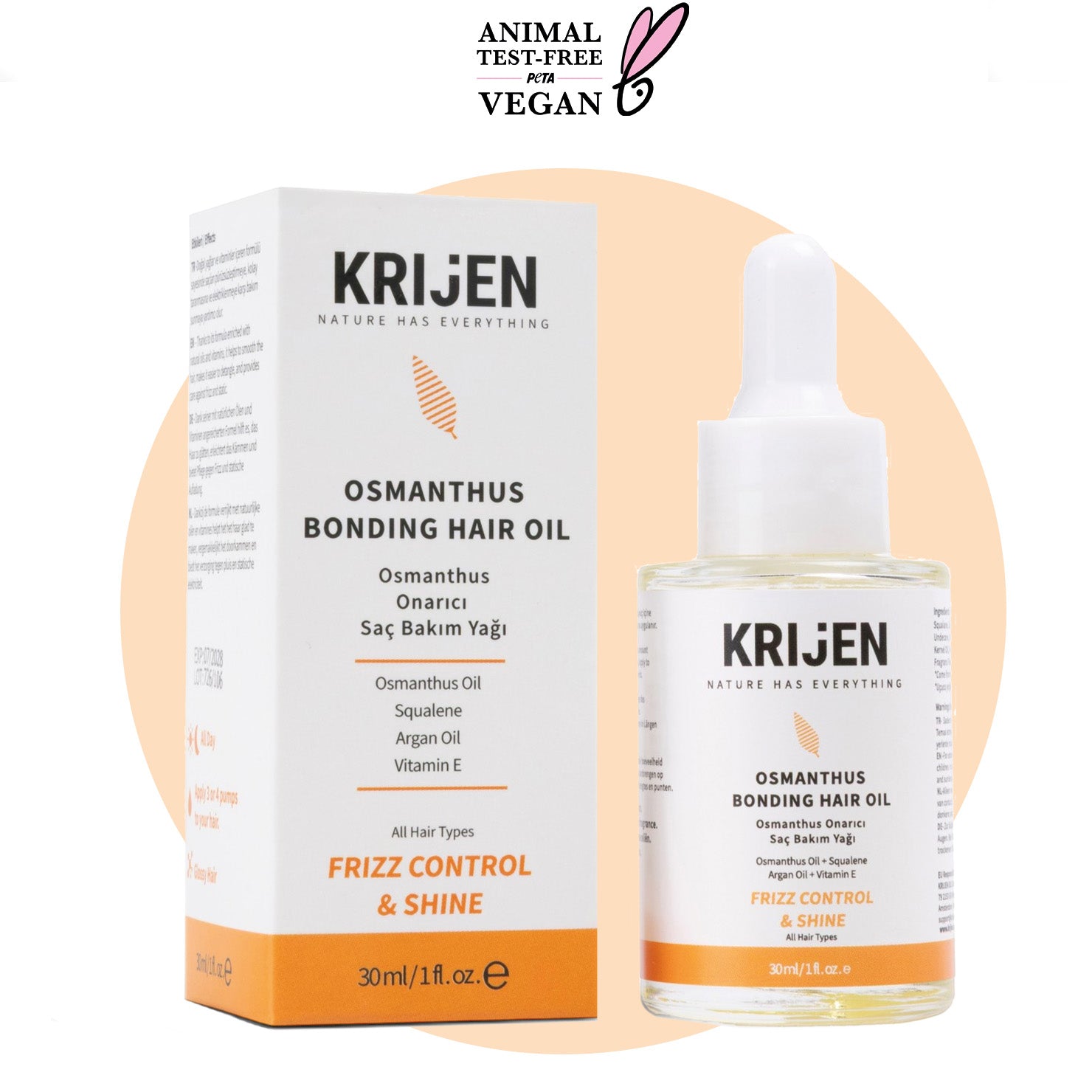 Osmanthus Besleyici Saç Bakım Yağı | Anti-Frizz & Parlak Görünüm 30 ml